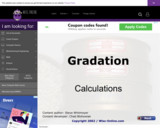 Wisc-Online Gradation - Calculations