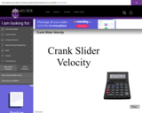 Wisc-Online Crank Slider Velocity