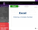 Wisc-Online Excel: Entering a Complex Number