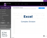 Wisc-Online Excel: Complex Division