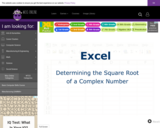 Wisc-Online Excel: Determining the Square Root of a Complex Number