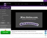 Wisc-Online Pharmacologic Management of Diabetes Mellitus