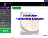 Wisc-Online Vocabulary Assessment Examples