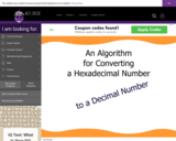 Wisc-Online An Algorithm for Converting a Hexadecimal Number to a Decimal Number