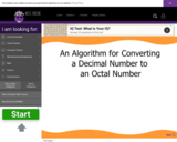 Wisc-Online An Algorithm for Converting a Decimal Number to an Octal Number