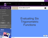 Wisc-Online Evaluating the Six Trigonometric Functions