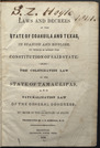 Texas Government 1.0, Texas' Constitution, Constitution Of Coahuila And Texas (1827)
