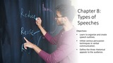 Chapter 8 (Types of Speeches) PowerPoint
