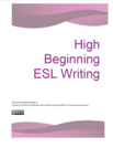 High Beginning ESL Writing