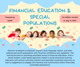 Financial Education and Special Populations
