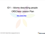 Idioms - Describing People - Off2Class ESL Lesson Plan