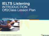 IELTS  – Introduction to Listening - Off2Class Lesson Plan