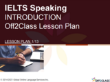 IELTS – Introduction to Speaking - Off2Class Lesson Plan