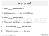 Teaching Prepositions Of Place – In - At - On - Off2Class Lesson Plan