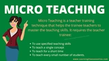 Components and Formats of Micro Teaching