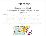 8th Grade Utah Math Chapter 1 Section 1 Interactive Notebook