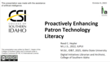 Proactively Enhancing Patron Technology Literacy