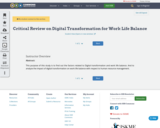 Critical Review on Digital Transformation for Work Life Balance