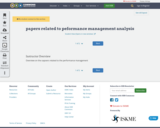 papers related to peformance management analysis