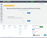 Research Paper Review to understand Research Design