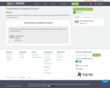 Critical Rubric Analysis Protocol