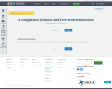 A Comparison of Online and Face-to-Face Education