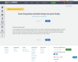 how long does alcohol stays on your body