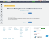 A Guide to Writing Graduate Level Research Proposals
