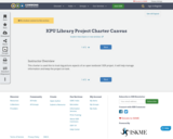 KPU Library Project Charter Canvas