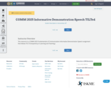 COMM 2025 Informative Demonstration Speech TILTed
