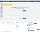 Learning Centers Observation Tool