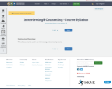 Interviewing & Counseling - Course Syllabus