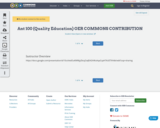 Ant 100 (Quality Education) OER COMMONS CONTRIBUTION