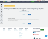 Getting started: Finding the gaps in community college English courses