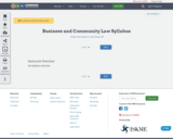 Business and Community Law Syllabus