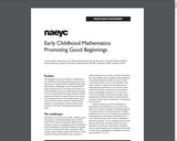 Early Childhood Mathematics: Promoting Good Beginnings (Age 0-8)