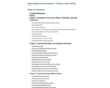 International Economics: Theory and Policy v. 1.0