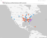 White Supremacy and Black Resistance (1619 to present) - An Interactive Padlet Map