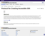 Protocol for Creating Accessible OER