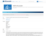 OER-UCLouvain: A Framework to Understand, Analyse and Describe Online and Open Education in Higher Education