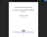 Elementary Algebra Student Workbook  Version 1.1 from Housatonic Community College