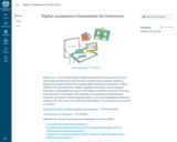 Digital competence frameworks for instructors