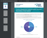 Family engagement implementation checklist: Secondary school leaders