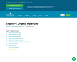 Organic Molecules Table of Contents