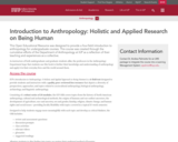 Introduction to Anthropology: Holistic and Applied Research on Being Human