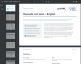 Example unit plan – English