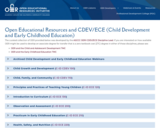 Open Educational Resources and CDEV/ECE (Child Development and Early Childhood Education)