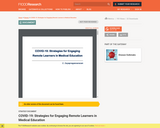 COVID-19: Strategies for Engaging Remote Learners in Medical Education