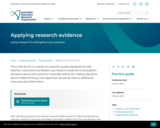 Applying research evidence