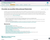 Provide Accessible Educational Materials